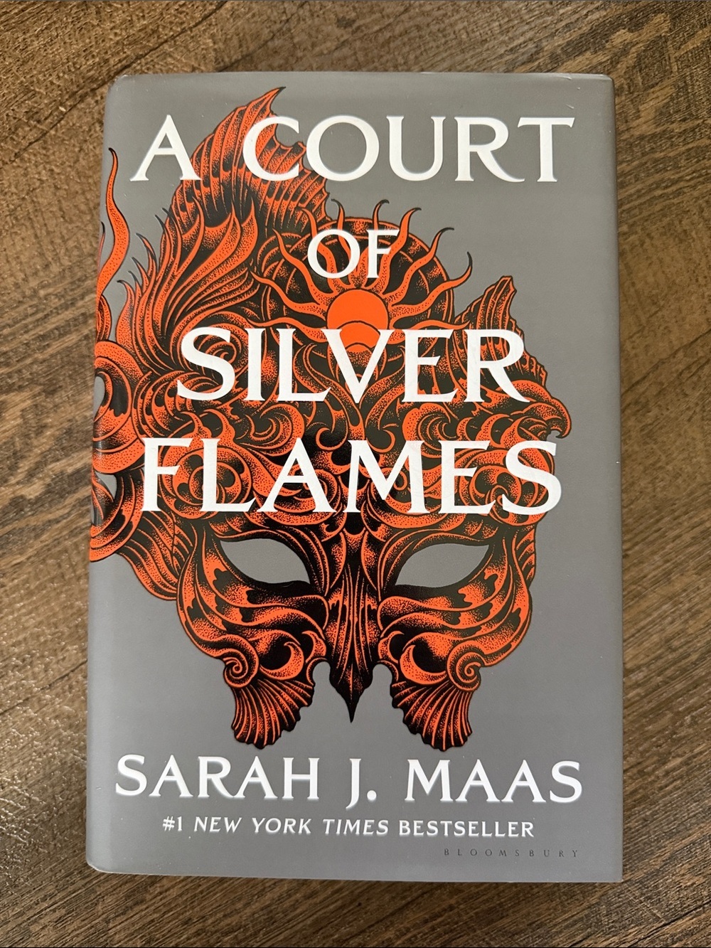 A Court of Silver Flames by Sarah J. Maas - Gray & Orange Hardcover